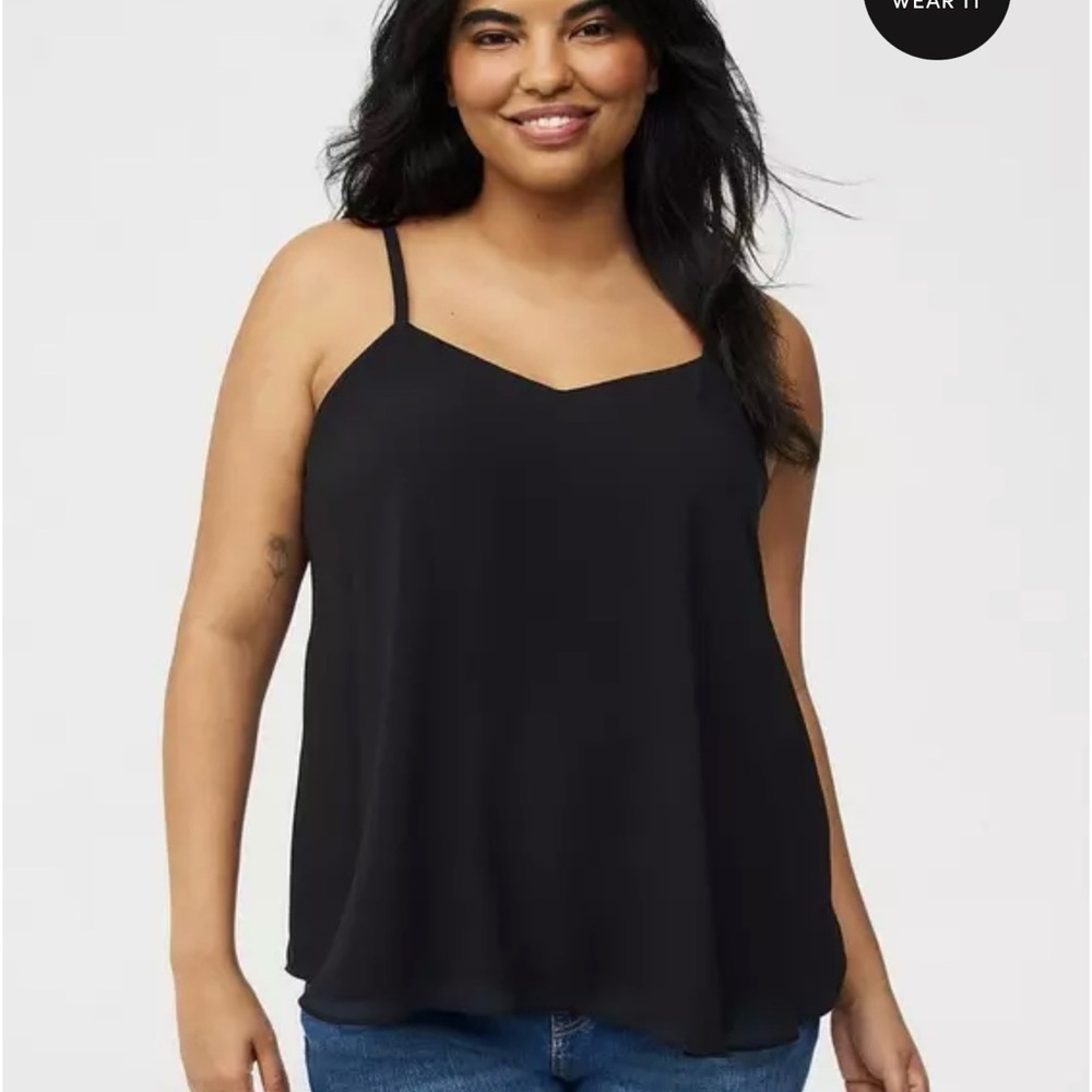Torrid Sophie Chiffon Swing Cami in Black